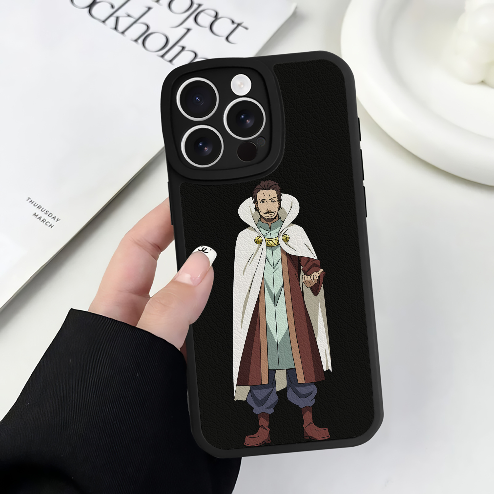 （画像用） 転スラ Regarding Reincarnated to Slime 【iPhone 16シリーズ対応】シリコンスマホケース（レザー調） 材質：シリコン